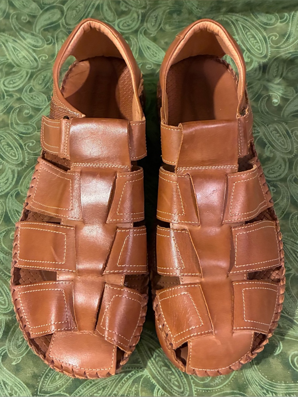 Pikolinos Tarifa O6J-5433 Men's Closed Toe Leather Sandal Size 11 EU 45 Cuero